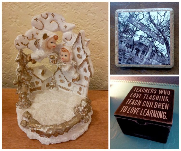 Top Right Corner: During my last year of teaching a boy gave me this beautiful tile of The Salt Lick. His mom works for the company who makes them, and he chose this one especially for me because he knew I got married there. He probably didn't say more than ten non-school-related words to me all year. Then this.