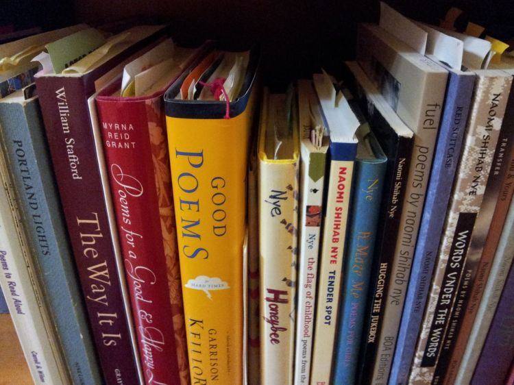 My poetry books and all their many stories tucked inside.