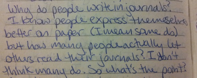 I contemplate journaling theory in the second entry of my first ever diary-journal. 