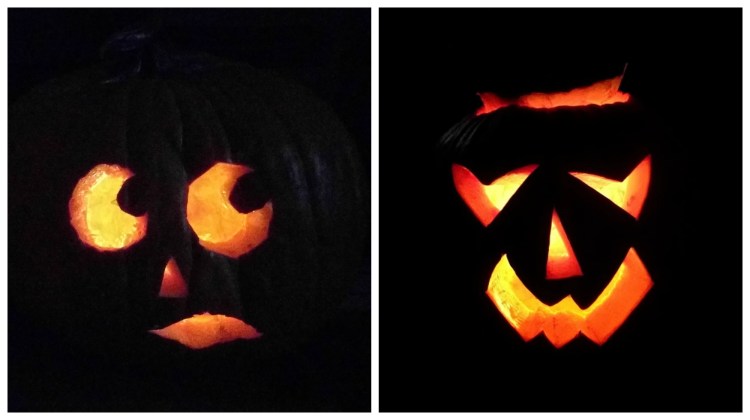 The jack-o-lanterns I carved.
